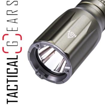 NEXTORCH TA30CG K.I.S.S. 1600 LUMEN TACTICAL LED TASCHENLAMPE GRÜN MIT NANO- KERAMIK GLASBRECHER, STROBOSKOPFUNKTION INKL. GLEICHFARBIGER FR-1 FÜHRUNGSHILFE